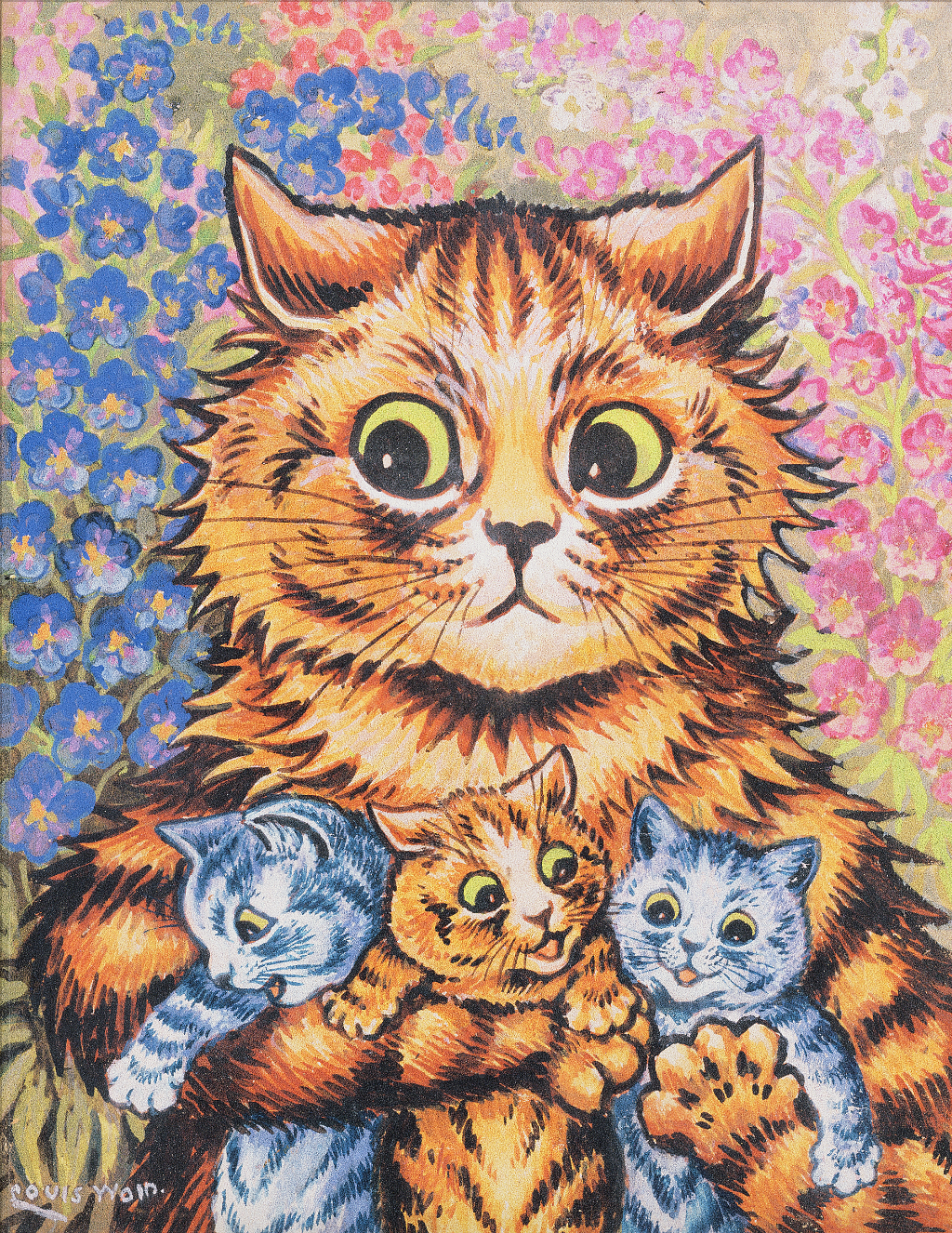 Cheshire & Wain - Louis Wain Purrsimmon Orange Cat Collar