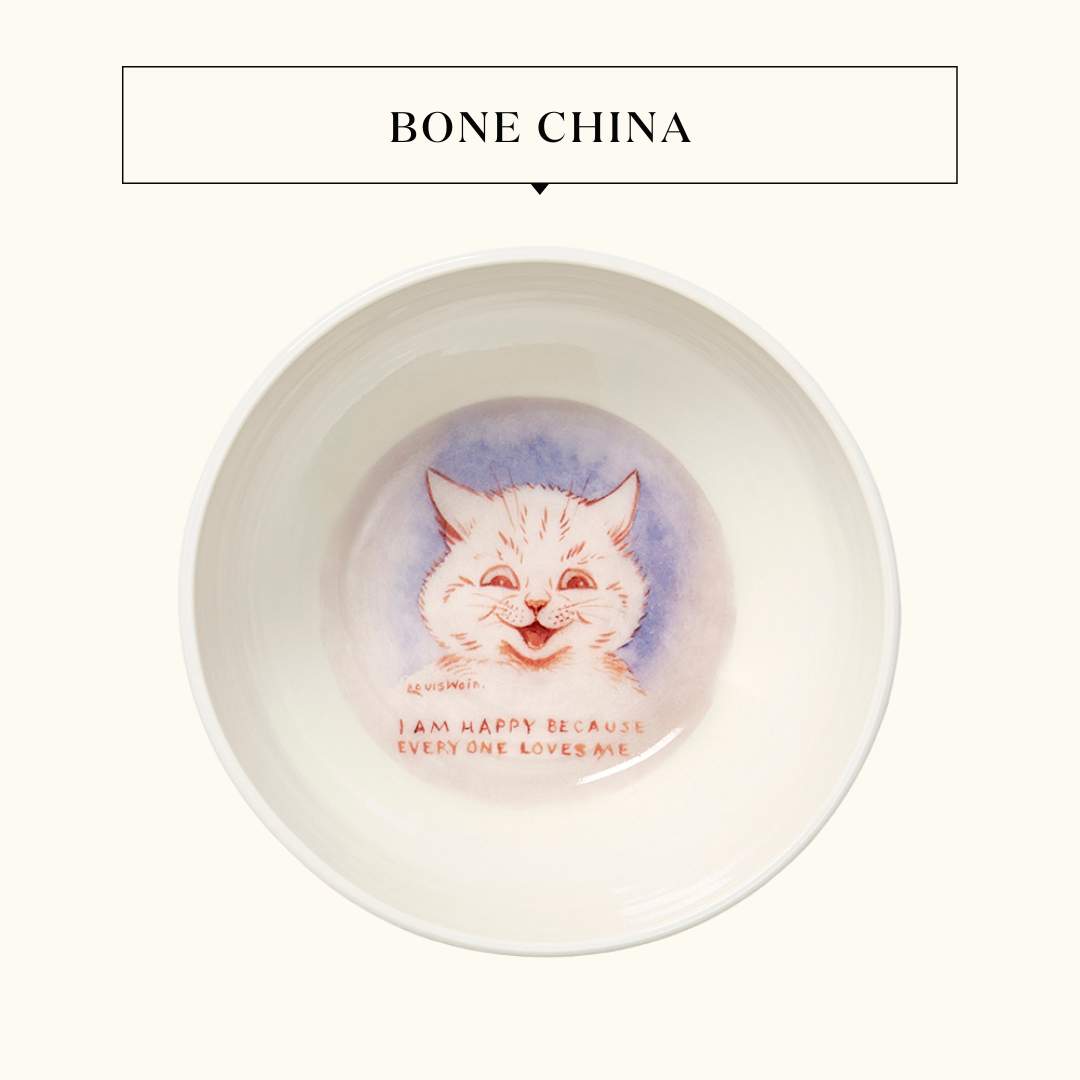 Cheshire Wain Luxury Louis Wain Illustration Cat Bowl for Food Water