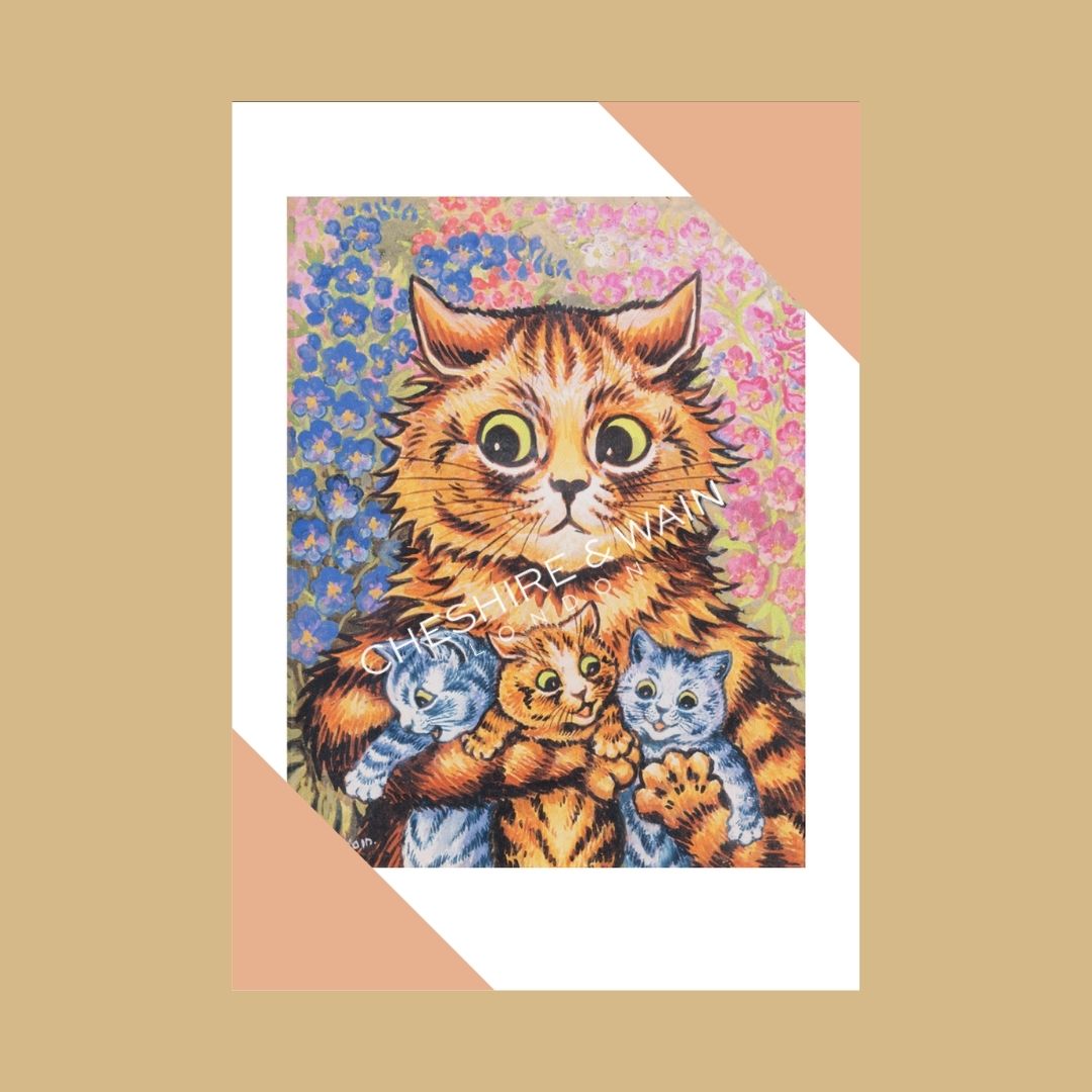 Cat Art by by Louis Wain (British). Pets Art Repro. Giclee
