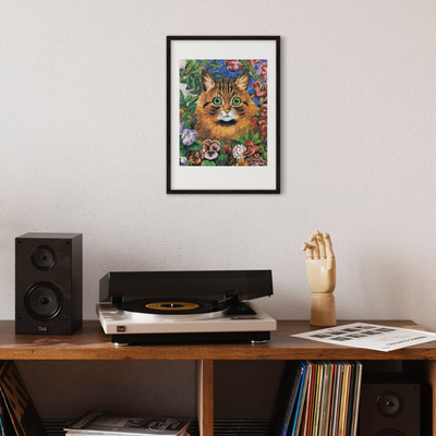 Louis Wain Art Print - Flower Cat