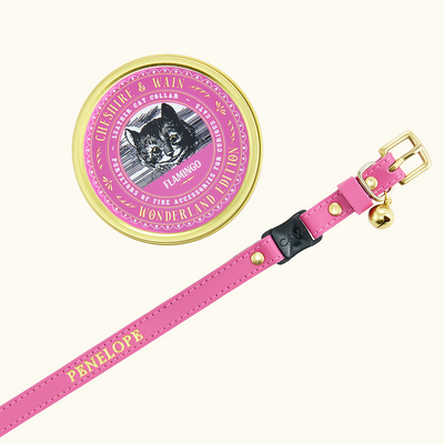 Wonderland - Flamingo Pink Cat Collar