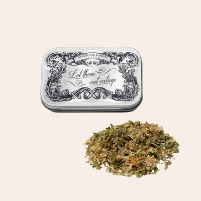 "Let them Eat Catnip!" Gift Tin with Dried British Catnip