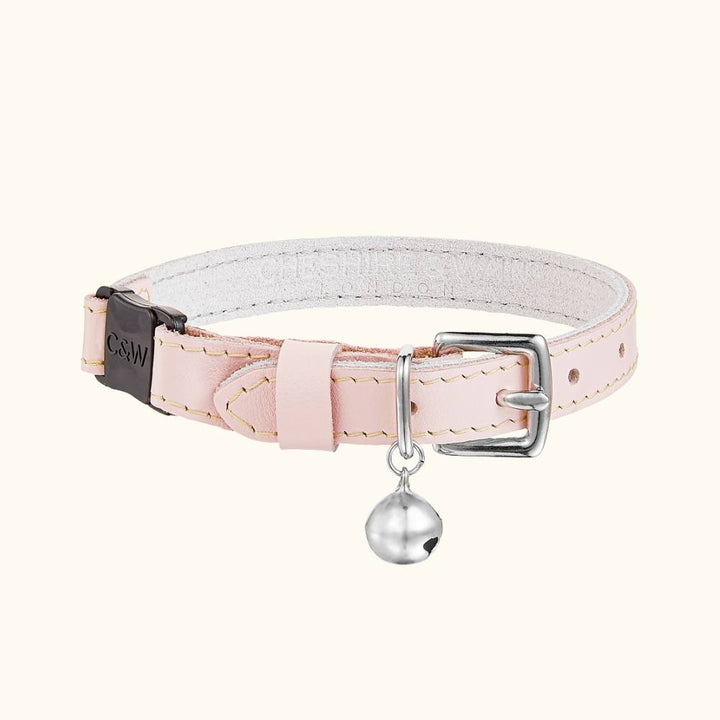 The Posh Punk Cat Collar - Handmade Leather 2024 Cat Collar with Swarovski Crystals, NEW Adjustable Safety Release Buckle